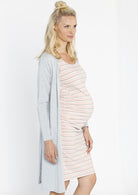 Maternity Long Lounge Light Weight Cardigan in Blue - Angel Maternity - Maternity clothes - shop online (11759312853)