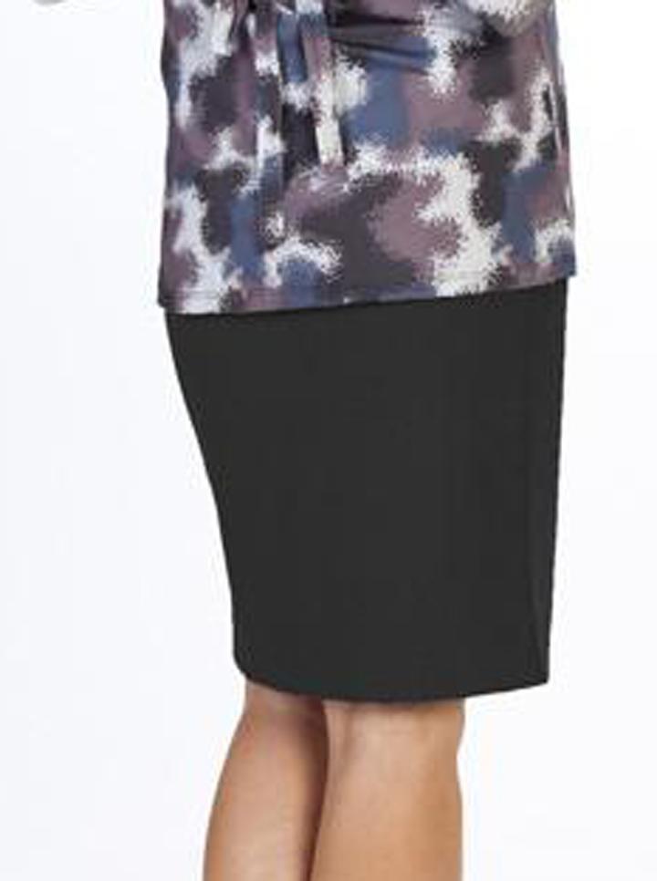 Highwaist Straight Cut Maternity Work Skirt -Black - Angel Maternity - Maternity clothes - shop online (10013449926)