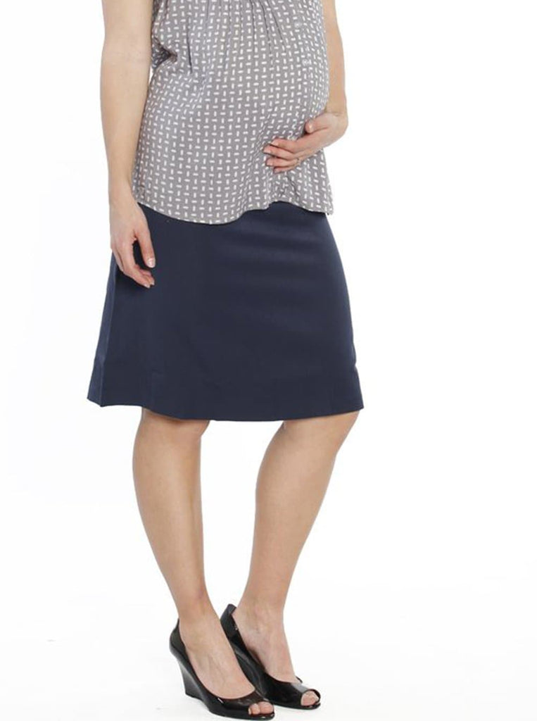 A-Line Style Maternity Work Skirt in Navy - Angel Maternity - Maternity clothes - shop online (10152228870)