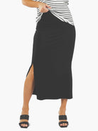 Maternity Maxi Skirt in Black - Angel Maternity - Maternity clothes - shop online (6560153108583)