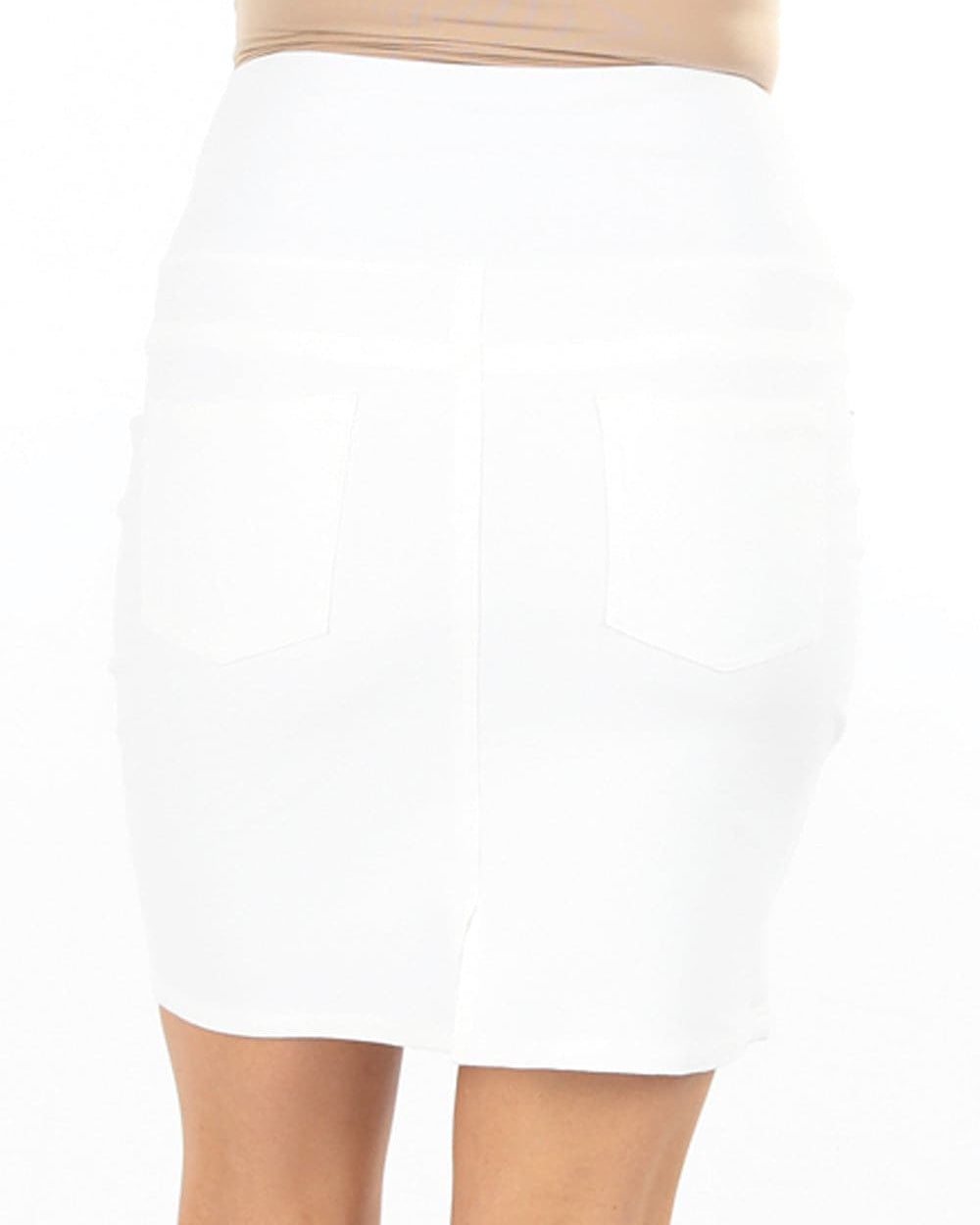 Maternity Denim White Skirt - Angel Maternity - Maternity clothes - shop online (6581421244519)