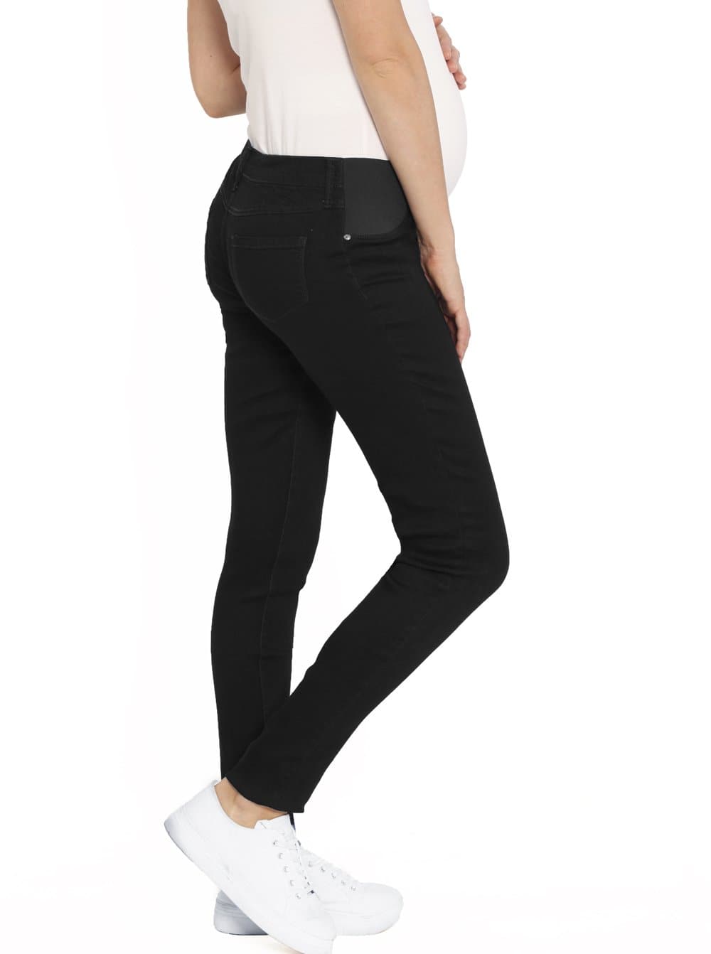 Maternity Comfortable Stretch Slim Jeans in Black - Angel Maternity - Maternity clothes - shop online (1568969490535)