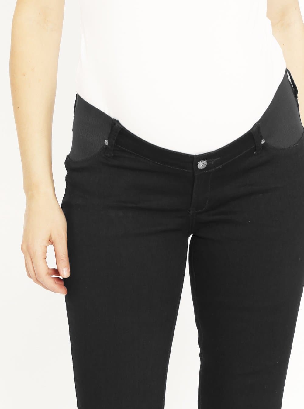 Maternity Comfortable Stretch Slim Jeans in Black - Angel Maternity - Maternity clothes - shop online (1568969490535)