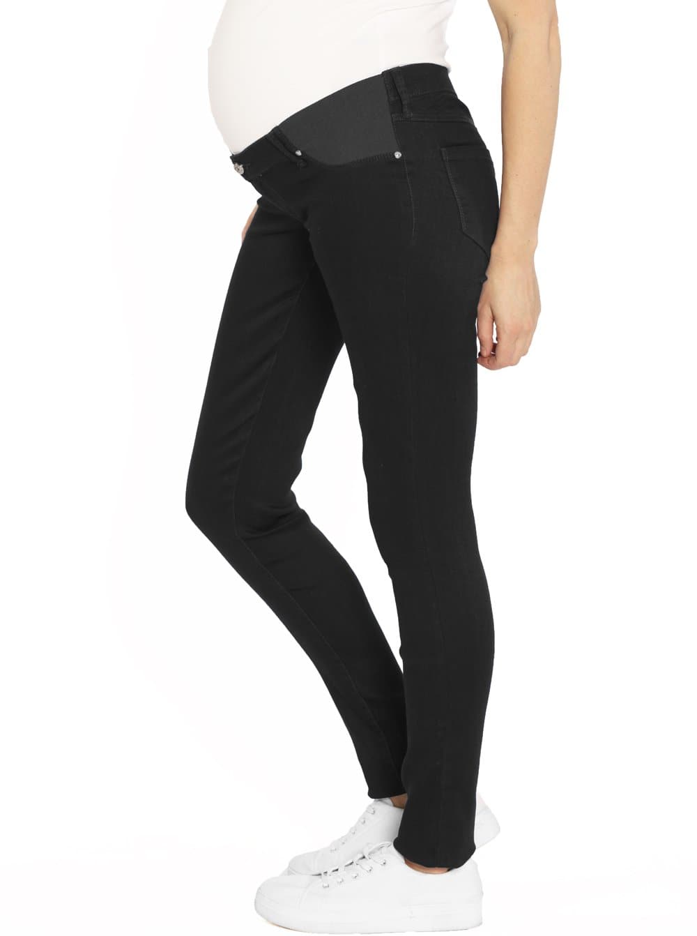 Maternity Comfortable Stretch Slim Jeans in Black - Angel Maternity - Maternity clothes - shop online (1568969490535)