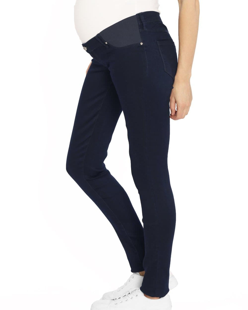 Maternity Comfortable Stretch Slim Jeans in Navy maternity jeans (1568957038695)