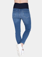Maternity Over the Bump High Waist Slim Denim Jeans back (4513701888103)
