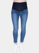 Maternity Over the Bump High Waist Slim Denim Jeans front (4513701888103)