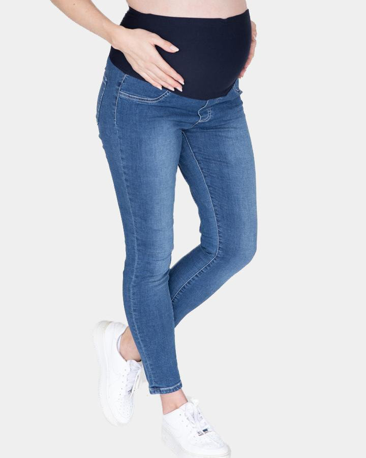Maternity Over the Bump High Waist Slim Denim Jeans (4513701888103)