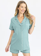Maternity and Nursing Pyjama set in Sage main (4729892241511)