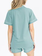 Maternity and Nursing Pyjama set in Sage back (4729892241511)