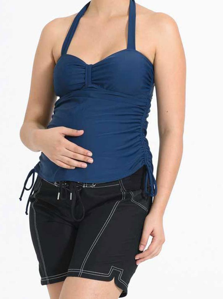 Maternity Board Short in Black with contrast stitches - Angel Maternity - Maternity clothes - shop online (10013453830)