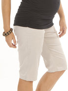 Cotton maternity shorts in Light Grey - Angel Maternity - Maternity clothes - shop online (10010722438)
