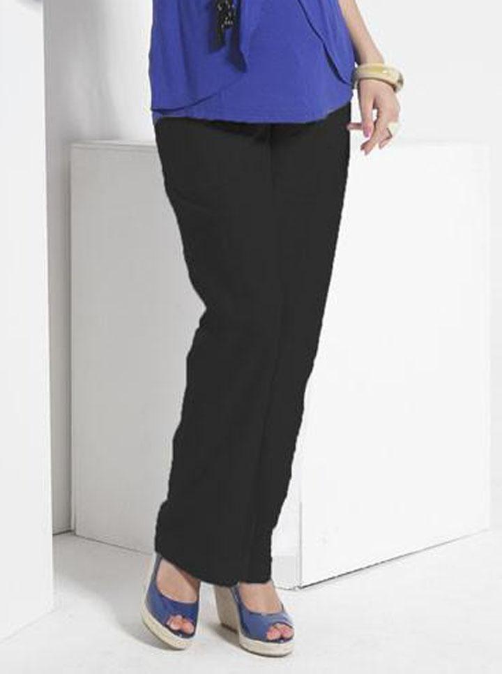 Essential  100% Maternity Linen Pants - Black - Angel Maternity - Maternity clothes - shop online (10013457926)