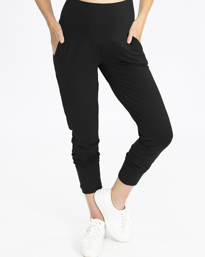 Maternity High Waist Pants in Black - Angel Maternity - Maternity clothes - shop online (4738846589031)