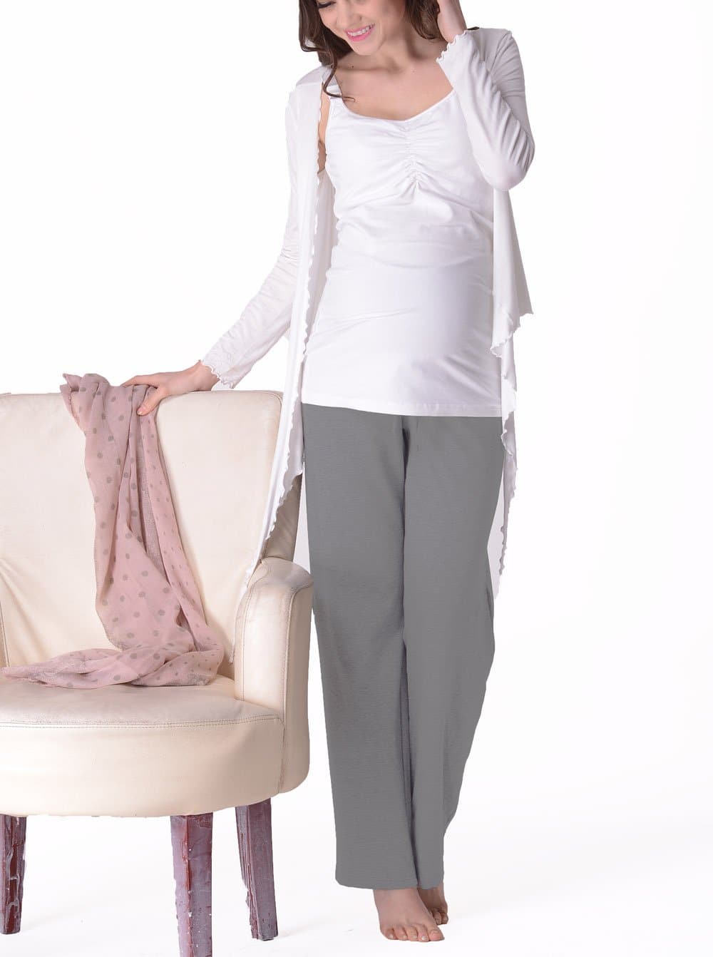 Maternity Stretchy Lounge Pant in Grey - Angel Maternity - Maternity clothes - shop online (121638682645)