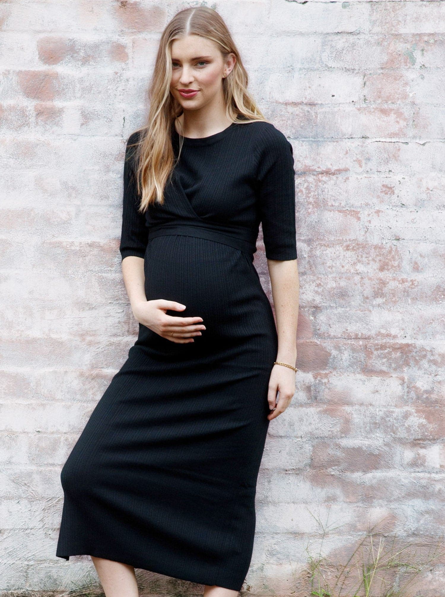 Black maternity dress for baby clearance shower