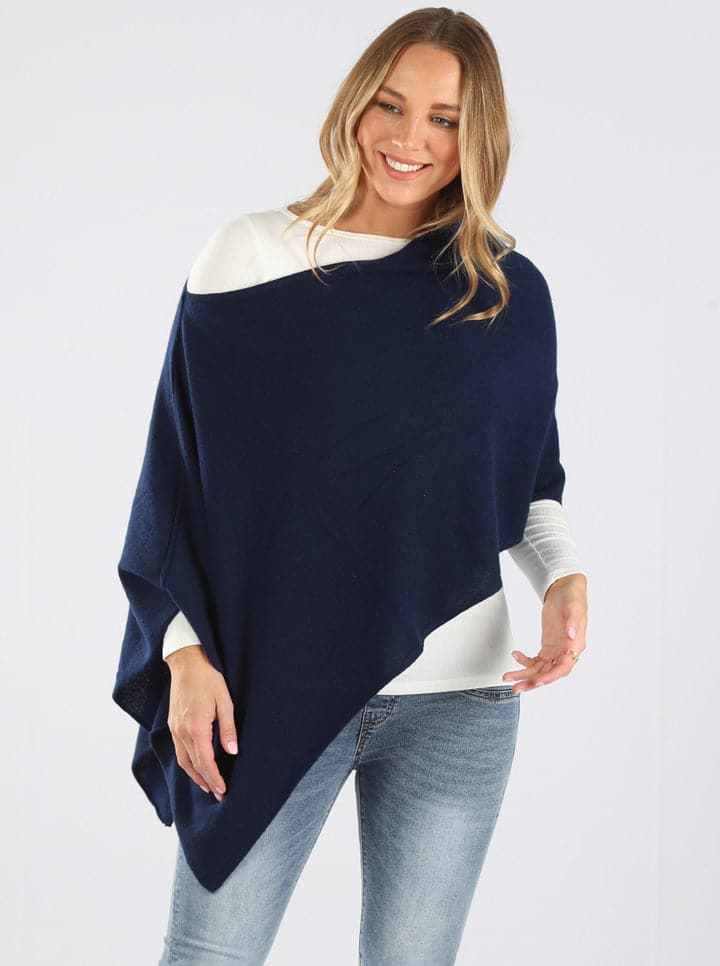 Moozie Mama Luxury Wrap/Poncho Maternity & Nursing Cover in Navy (6643019120743)
