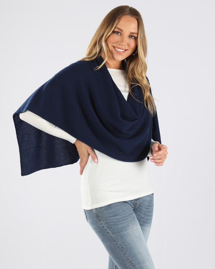 Moozie Mama Luxury Wrap/Poncho Maternity & Nursing Cover in Navy (6643019120743)