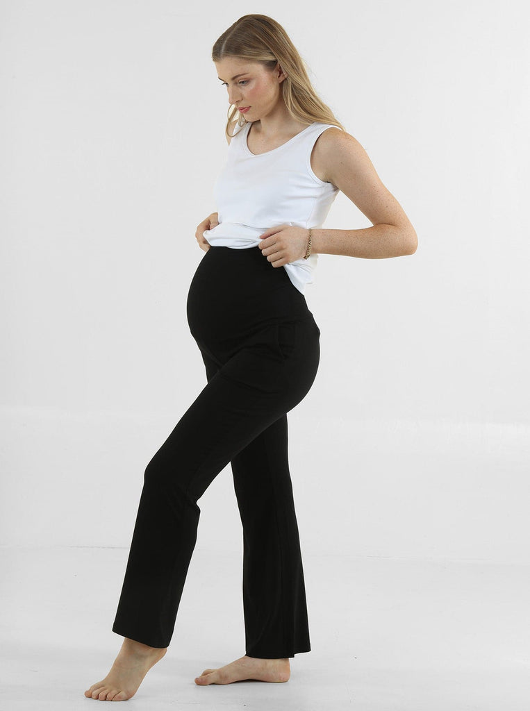 Straight Maternity Comfort Pants in Black (6618592936039)