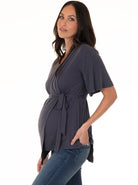 Maternity waist tie top (3953048223847)