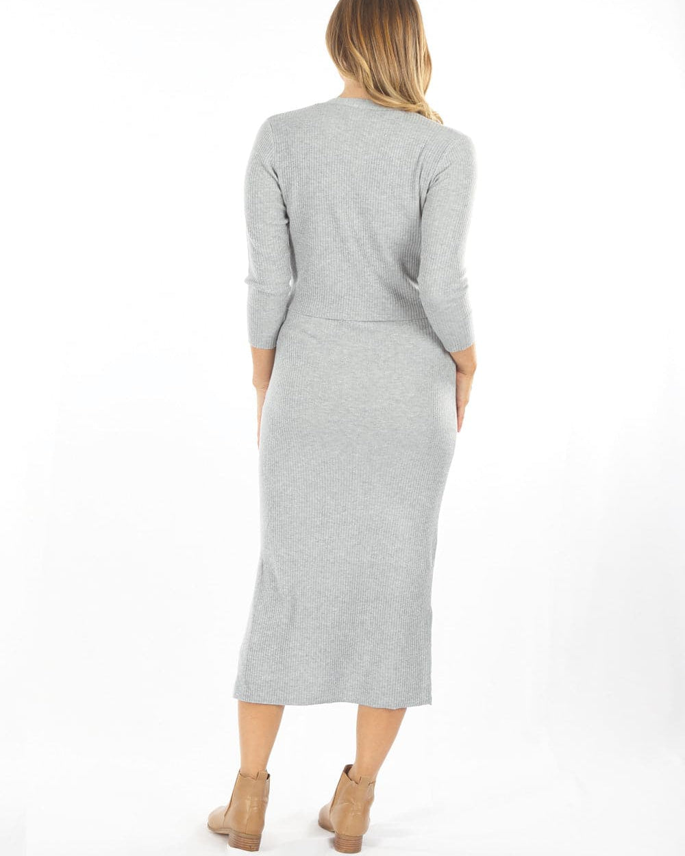 Maternity Long Sleeve Cardigan in Grey - Angel Maternity - Maternity clothes - shop online (6588162965607)