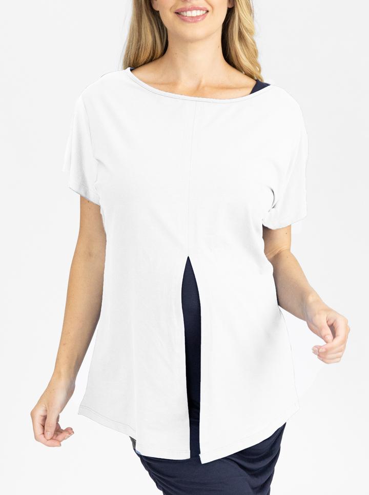 Reversible Maternity T-Shirt in Off White - Angel Maternity - Maternity clothes - shop online (4738794356839)