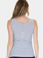 Nursing Sleeveless Pull Up Tank Top - Black Stripes - Angel Maternity - Maternity clothes - shop online (1961515483239)