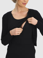 Maternity Long Sleeve Cardigan in Black - Angel Maternity - Maternity clothes - shop online (6588174237799)