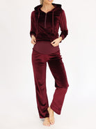 Maternity Velour Lounge Set - Red - Angel Maternity - Maternity clothes - shop online (6561582317671)