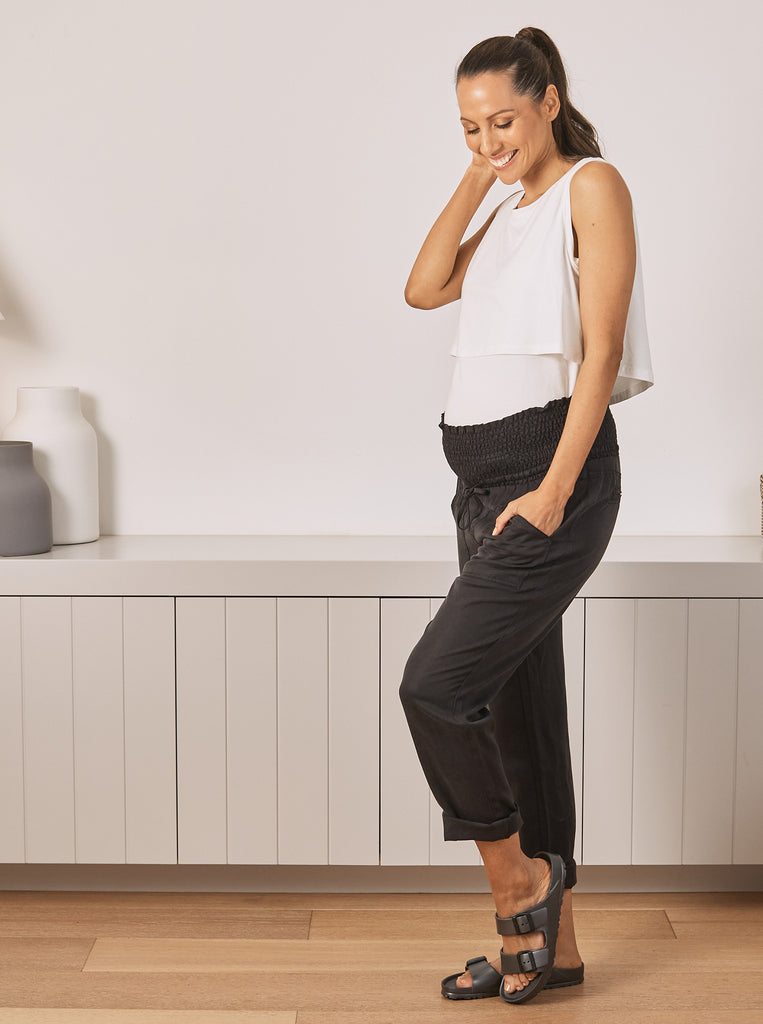 Maternity & Nursing Tank White Bamboo (6592522059879)
