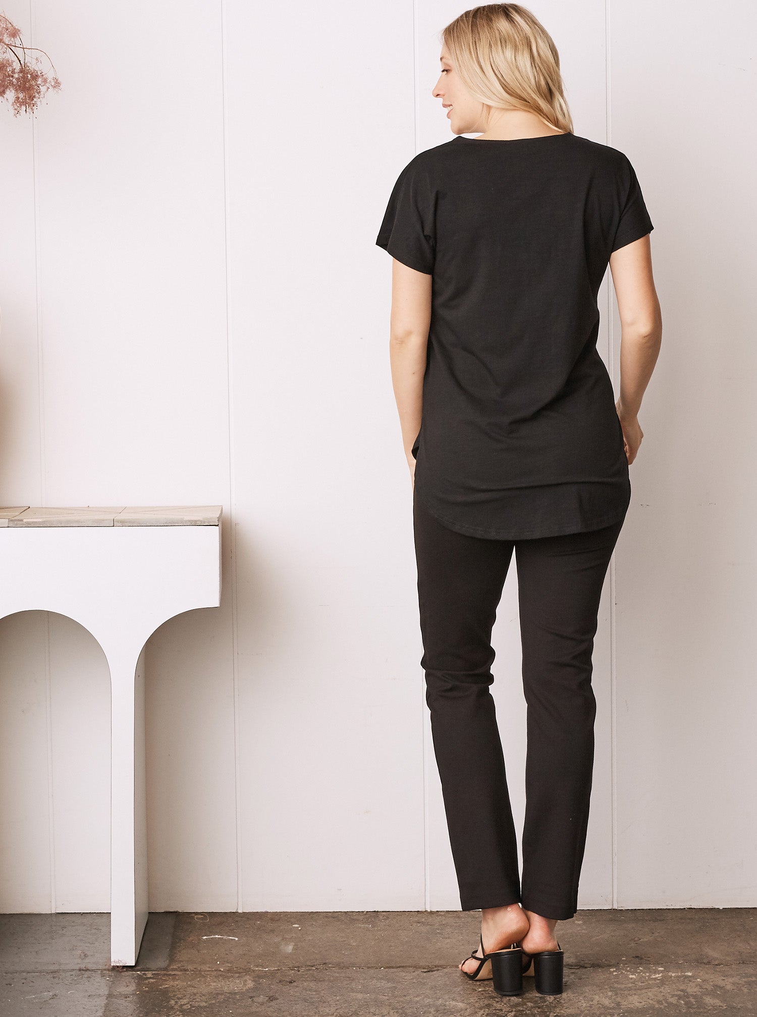 Black maternity discount work shirt