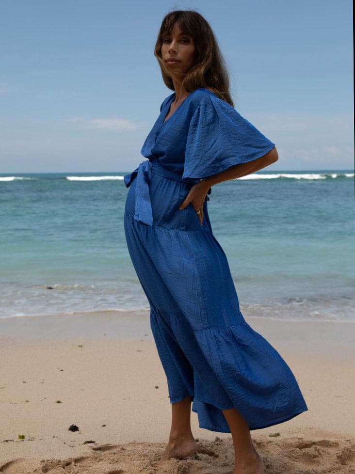 Cara Maternity Dress in Cobalt Blue (6626553462887)
