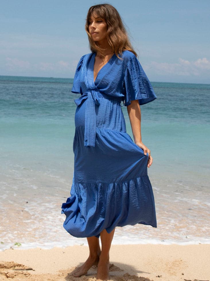 Cara Maternity Dress in Cobalt Blue (6626553462887)