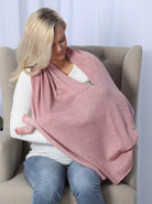 A woman in luxury moozie mama wrap poncho maternity nursing cover, main (6643007324263)