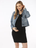 Lexie Maternity & Nursing Long Sleeve Dress in Black (6659153100903)