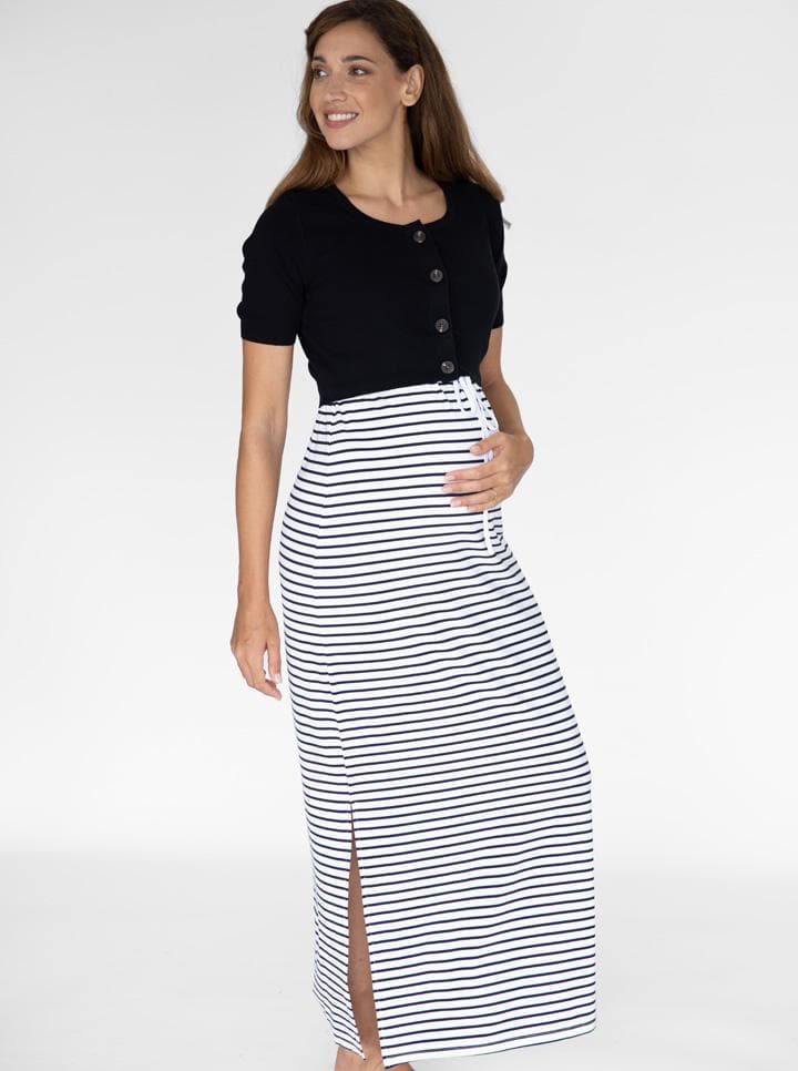 Short Sleeve Maternity Cardigan in Black - Angel Maternity - Maternity clothes - shop online (4696081268839)