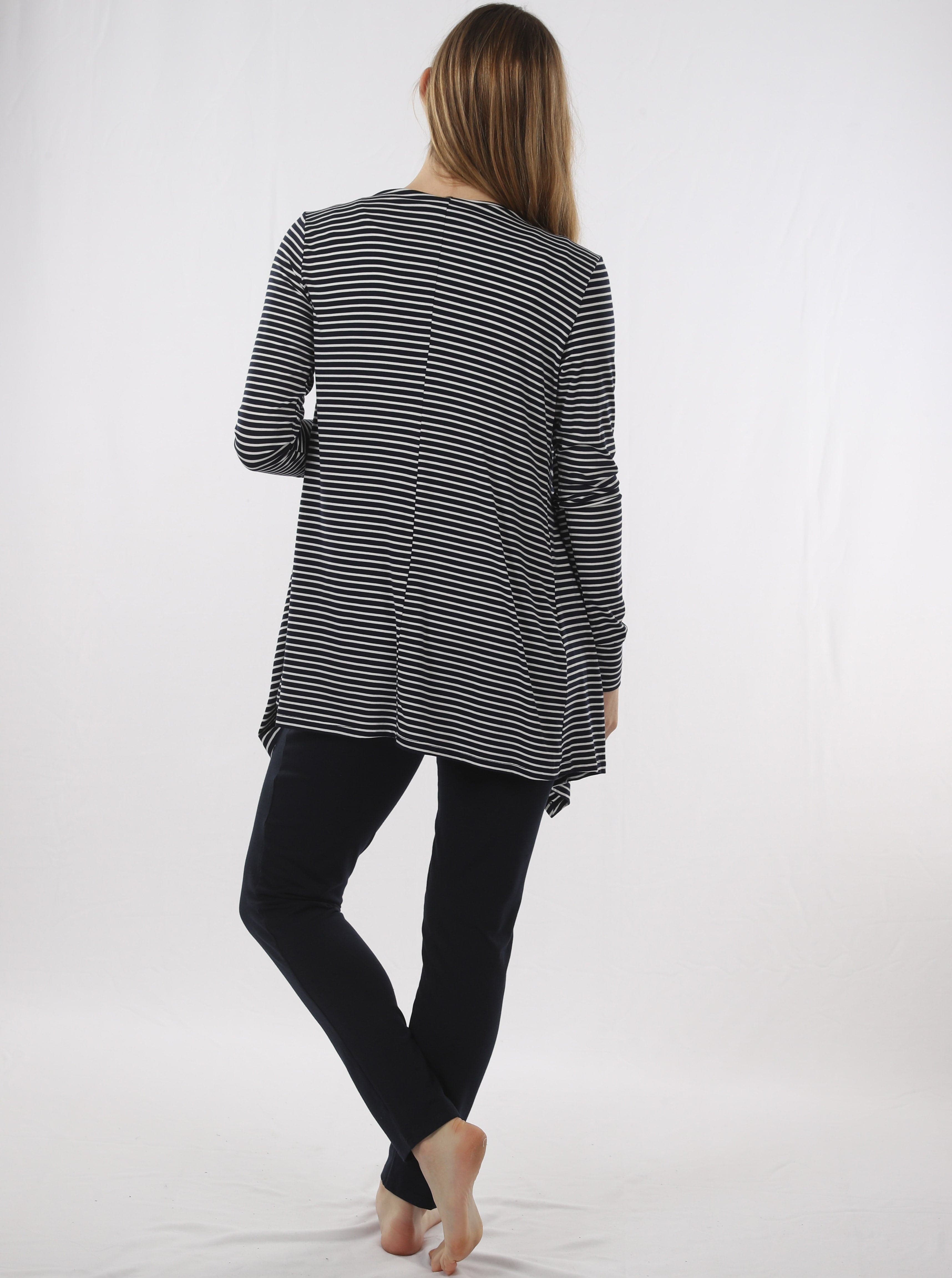 "Street to Home" Maternity 3 Pieces Relax Outfit in Navy Stripe (6686659772519)